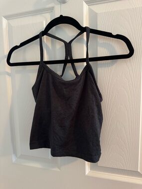 Kyodan Charcoal Gray Spaghetti Strap Crop Tank